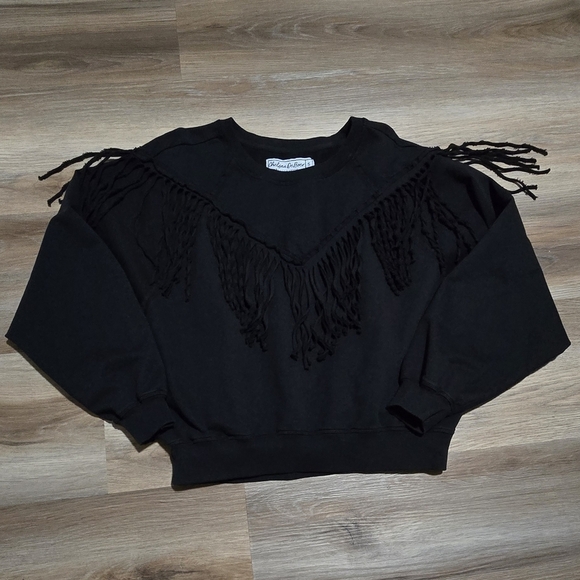 Chelsea Deboer Sweaters - Chelsea Deboer by Lily & Lottie Western Rodeo Coastal Cowgirl Fringe Sweatshirt
